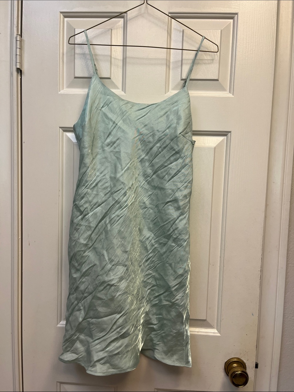 Forever 21 Silky Mint Green Slip Dress/chemise L